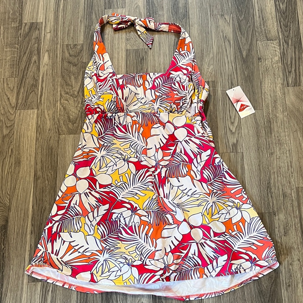 NWT Lands End swim dress built in bra